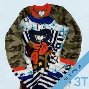 The Children's Place Pajamas Size 3T Set of 4 Boys Fleece Pajamas